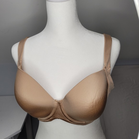 Soma Stunning Support Smooth Full Coverage Bra 34D Beige Comfortable Adjustable - Picture 2 of 12